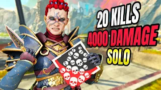 DROPPING 20 KILLS SOLO WITH NEW WRAITH HEIRLOOM (Apex Legends Gameplay)