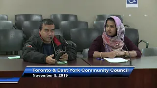 Toronto and East York Community Council - November 5, 2019 - Part 1 of 2