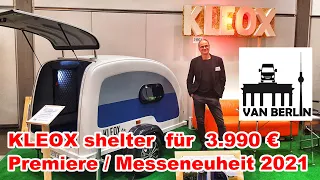 Der wohl kleinste Wohnwagen der Welt | KLEOX shelter für 3.990 € Anhänger für Transport + Camping