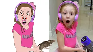 Nastya - pretend to be a parent for dad Drawing Meme | like nastya