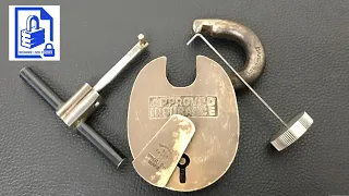 (213) Approved Insurance Secure 4 Lever English Made Padlock Picked