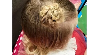 Braided Flower Bun: Toddler Hairstyle