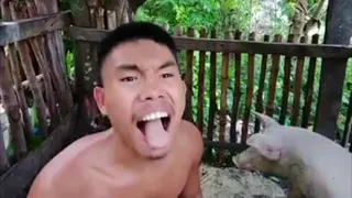 BOY TAPANG THE LEGEND PAANO KUMAIN NG TAE NG BABOY NAPA KA BESIC...WACTH GUYS