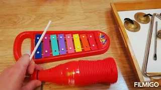 Instrumentos de pequeña percusión o Instrumental Orff.