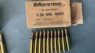 IMI 5.56mm M855 62gr FMJ Green Tip Ammo Velocity Test