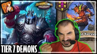 DEMONS ON TIER 7 IS PRETTY AWESOME! - Hearthstone Battlegrounds