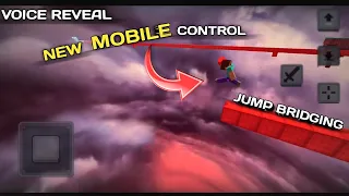 How to Fast BRIDGE IN MCPE New control| JUMP BRIDGE in new touch control(voice reveal)