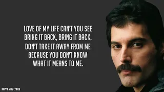 LOVE OF MY LIFE - QUEEN (Lyrics)