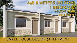 Small House Design Idea - Apartment (4x6.5 meters) 26sqm with One Bedroom