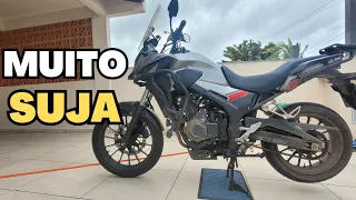 Lavagem detalhada na HONDA CB 500x