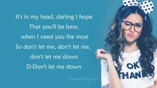 Don't Let Me Down Lyrics - The Chainsmokers ft Daya (Megan Nicole & Dylan Gardner Cover)