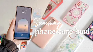 Samsung aesthetic phone case haul and try on 🎀 / Jan