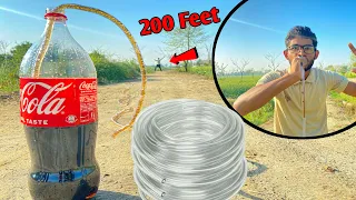 We are Trying To Drink Cold Drink With the world's longest Straw