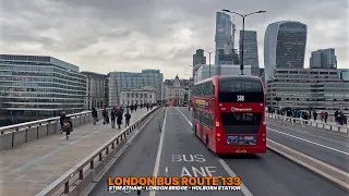 London Bus Ride: Streatham to Holborn Upper Deck aboard Bus 133 from Southwest to Central London 🚌