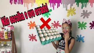 NÃO ESCOLHA O OVO ERRADO! | Don't choose the wrong egg (SLIME CHALLENGE)