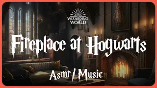 Relaxing Hogwarts Ambience | 🔥 Crackling Fireplace & Music