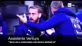 DeRossi il filmato dalla panchina(ItaliaSvezia)