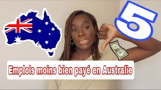 5 EMPLOIS PAS BIEN PAYÉS en AUSTRALIE en 2021  (SALAIRE ETC...)UNE PAYE DE MISERE?