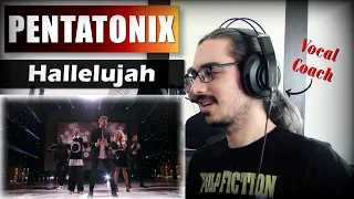 PENTATONIX "Hallelujah" crazy LIVE performance!! // REACTION & ANALYSIS by Vocal Coach