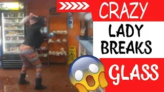 🔥 Crazy Detroit Lady Freaks Out In Gas Station And Breaks Glass