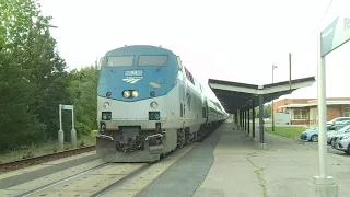 Amtrak Northeast Regional Train #95 arrives Southbound into Petersburg Amtrak Station