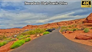 Nevada to Utah Scenic Desert Drive - 4K Driving Tour