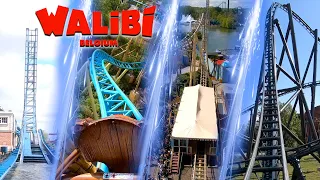 All Roller Coasters at Walibi Belgium | 4K Onride POV