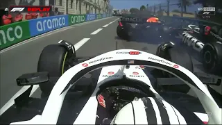 Nico Hulkenberg race start and crash | F1 Monaco GP 2024