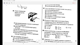 Сборник тестов по биологии|2021| Витамины №1 - 61|