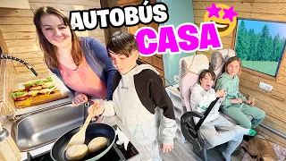 RUTINA de tarde en CASA RODANTE ¡Familia nunerosa hace...