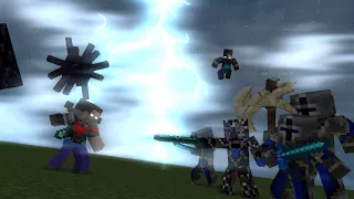 Minecraft Fight Animation - Herobrine