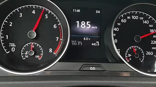 acceleration 0-200km/h VW Golf 7  1.4 TSI  (125hp) DSG  Przyspieszenie 0-200km/h