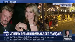 Obsèques de Johnny, commentées par Frédéric Quinonero sur BFM TV 1