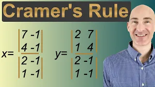 Cramer's Rule Solving a System of Linear Equations 2x2