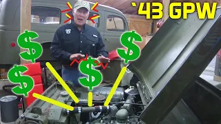 You won't believe the CO$T! Intro to 1943 Ford GPW JEEP engine rebuild $