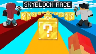 Playing LUCKY BLOCK RACE in Minecraft! (tagalog)