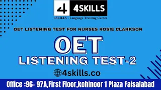 OET Listening Practice Test - 2 | Most Repeated Questions | 4skills-Language training center