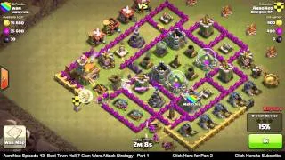 BEST Town Hall Level 7 (TH7) Clan Wars Attack Strategy - Part 1 (Giants & Healers) Clash of Clans