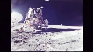 Эдгар Митчелл выходит на поверхность Луны миссия Apollo-14 (ускоренно)