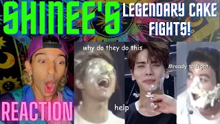 SHINee'S LEGENDARY CAKE FIGHTS | REACTION