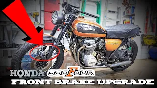 Vintage Honda CB500 Front Brake Upgrade | Café Racer Build #11
