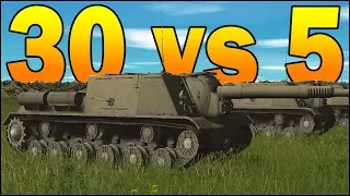 30 ISU-152 vs 5 KING TIGERS - SIMULATION - Combat Mission Red Thunder Gameplay