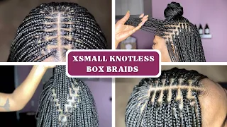 XSmall Knotless Box Braids | How To Make The Install Go By Faster