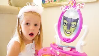 Nastya pretend play with magic mirror