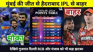 IPL Points Table 2024 Today 7 May | Mumbai Hyderabad after match points table | IPL 2024