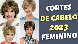 CORTES DE CABELO 2023 FEMININO PARA MULHERES - TENDÊNCIAS CORTES CURTOS PENTEADOS - MODA MODA