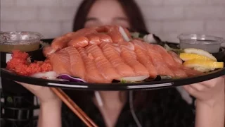 [ASMR]Fresh Salmon Salad Eating Sound 연어샐러드 이팅사운드(영어)