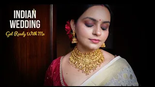 Get Ready for Wedding | 1 min Smokey eyes, Hairstyle, Jewellery