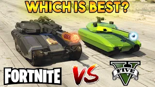 GTA 5 KHANJALI VS FORTNITE TANK | WHICH IS BEST?