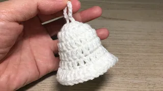 How to Crochet A Christmas Bell .Easy Tutorial Beginner Can Do